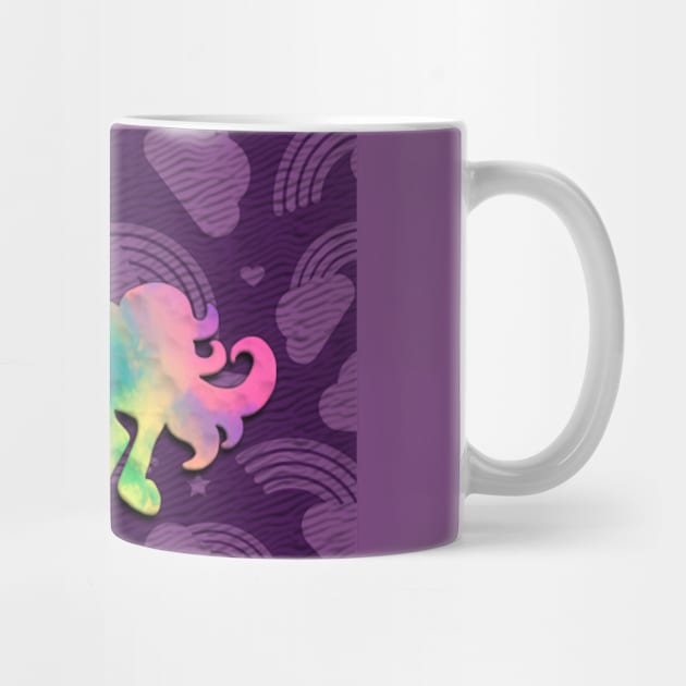 Colorful unicorn in purple yellow orange green blue pink by KK-Royal